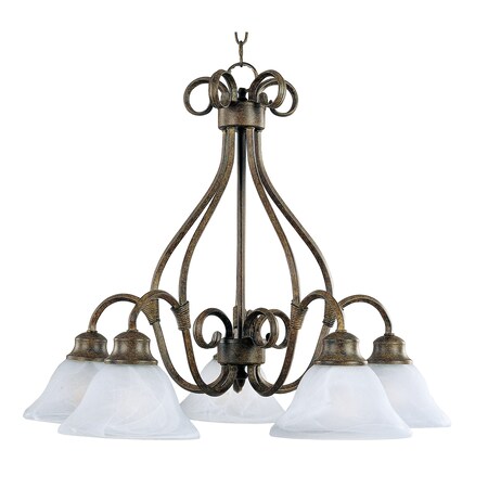 Maxim Lighting Pacific 5-Light 26.75" Wide Kentucky Bronze Chandelier 2657MRKB